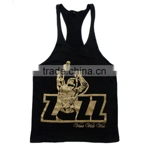 Mens Logo GYM, BODYBUILDING, RACERBACK, Y T BACK, SINGLETS thumbnail-1