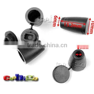 1/8"(3mm) Plastic Detachable Bell Stoppers With Lip Cap Cord Ends For Apparel Sportwear Accessories #FLS215-B thumbnail-1