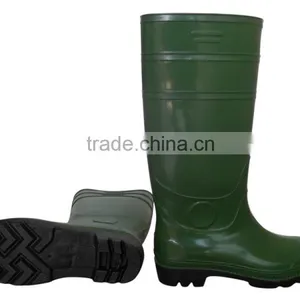 Green Pvc Rain Shoes Without Steel Toe,wellington Boots,rain Boots thumbnail-1