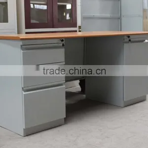 High Quality Cheap Stainless Steel Double Sided Office Desk With Drawers thumbnail-3