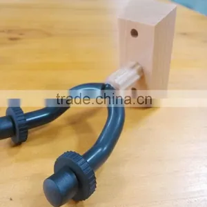 Mountable Acoustic Guitar Wall Hanger With Wood Base thumbnail-4
