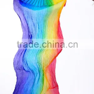 SWEGAL Belly Dance Silk Fan Veil,belly Dance Fan Veils SGBDD14006 thumbnail-2