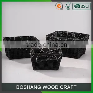 China Factory Black Woven Storage Basket thumbnail-3