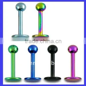 Body Piercing Jewelry Titanium Jewelry Labret Ring thumbnail-1