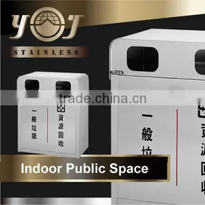 Stainless Steel Advertising Trash Bin Luxury Barrel Trash Can thumbnail-4