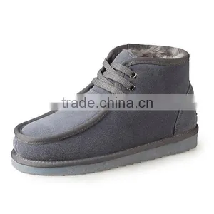 Soft Leather Warm Fur Linined Men European Style Snow Boots thumbnail-4