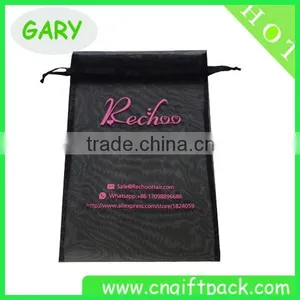 Black Organza Packaging for Weave Hair Packaging Material thumbnail-3