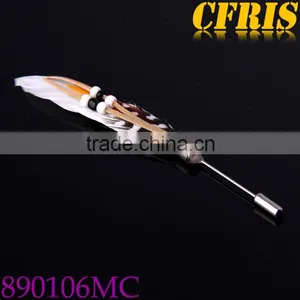 Wholesale Vintage Feather Lapel Pins Cheap thumbnail-1