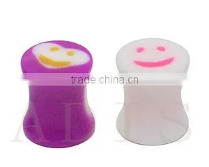 Smile Face Ear Taper Pug 12g 14g 16g thumbnail-1