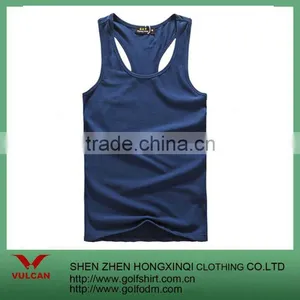 2013 Cotton Navy Blue Men's Casual Tank Tops thumbnail-1