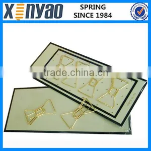 Hight Quality Promotional Gifts Custom Logo Metal Pink Gold Bow Shape Paper Clips thumbnail-6