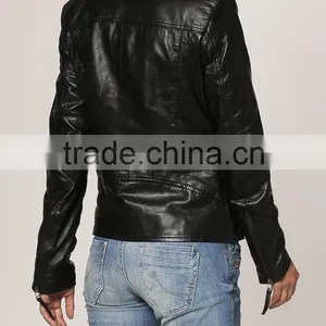 Brands Original Young Lady Red Leather Jacket thumbnail-4