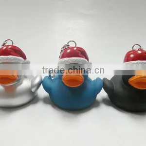 Santa Hat Rubber Duck Keychain thumbnail-1