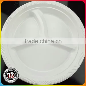 White Cheap Disposable Compartment Plastic Plate thumbnail-1