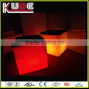 2 in 1 Plastic Bar Square Stools With Ice Bucket and LED Light thumbnail-4