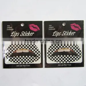 Promotion Gift Blue Mable Temporary Lip Tattoo Non Removable Lip Sticker for Girls Factory thumbnail-6
