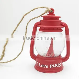 2015 Fresh Design Led Latern Snow Globe for Wedding Gifts Eiffel Tower Love Story Theme thumbnail-3