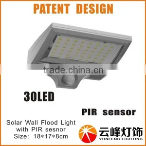 2015 New Patent Design Solar Wall Flood Light With PIR Sensor thumbnail-3