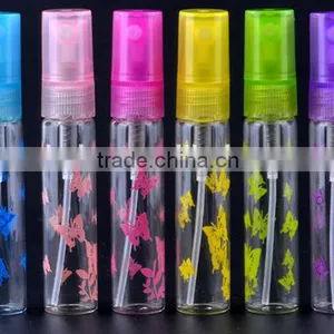 The Butterfly Frosting 5 ml Cosmetic Packaging Bottle Perfume Bottles Portable Perfume Spray Bottle Glass Drawn Tube Bottles thumbnail-2