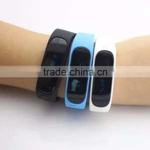 Calling Remind IP67 Waterproof Swimming Pedometer Running E02 Fitness Smart Band thumbnail-2