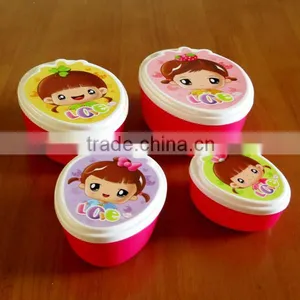 Gift Idea Sweet Girl Stackable&nestable Plastic Snack Box Set thumbnail-3