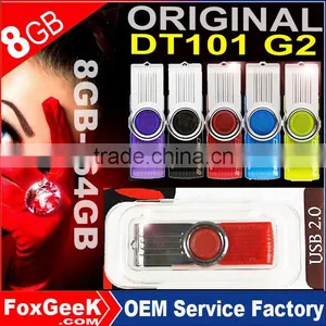 Original Quality 8 Gig Brand DT101 G2 USB Flash Drive 4 8 16 32 64 G GB Real Capacity Wholesale OEM Swivel USB Key thumbnail-1