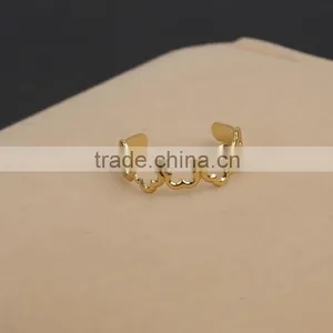 Women's Flower & Heart Shape Adjustable Finger Ring thumbnail-4
