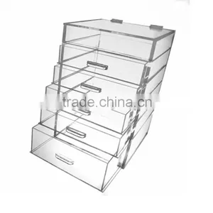 Multi-tier Lidded China Supplier Custom Acrylic Cosmetic Storage Box Wholesale thumbnail-1