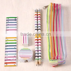 Fancy Design With Stationery Set Colorful Mesh Pencil Bag/pencil Case thumbnail-1