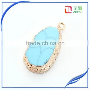 DIY Natural Faceted Stone Agate Geode Druzy Pendant Necklace thumbnail-6