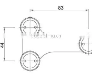 HOT SALE Stainless Steel Three Points Glass Connector thumbnail-3
