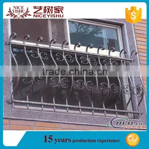 Yishujia Factory Cheap Decorative Window Grates, Window Grill for Wrought Iron thumbnail-2