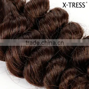 18inch Fumi Medium Brown 4 3 Pcs Good Quality High Tempreture Fibre Synthetic Hair Weft Bundle Weaves thumbnail-6