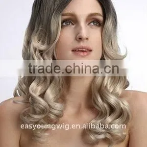 Abigail Hair Top Quality 20 Inch Black End Wavy End Blonded Color Synthetic Wigs thumbnail-2