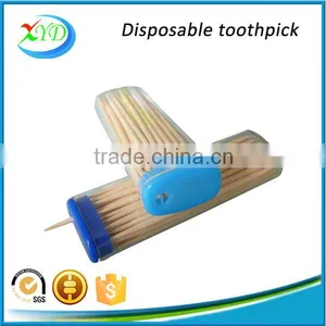 Harbin Toothpick Supplier Bamboo / Wooden Toothpicks Packed in Colorful Plastic Toothpick Bottle thumbnail-5