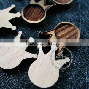 8mm Setting Size Vintage Style Natual Log Wood Bezel Imperial Crown Round Pendant Setting DIY Findings Supplies 1411148 thumbnail-4