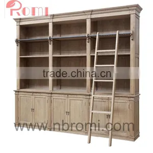 The Solid Oak Bookcase Furniture of Romi thumbnail-3