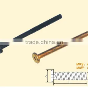 High Quality Steel Hexagon Machine Screw Flat Head Srew Double Gears Screw thumbnail-1