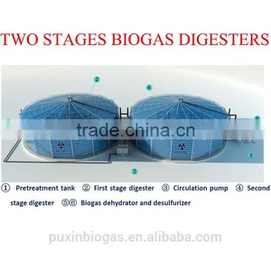 Puxin Large Size Assembly Biogas System to Convert Organic Waste Into Electricity thumbnail-2