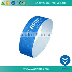 ISO14443A Disposable Paper NTAG216 NFC Wristbands Rifd Bracelet thumbnail-2