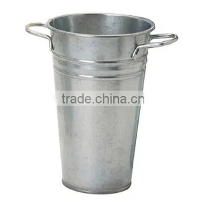 Galvanized French Vase Galvanized Metal Bucket Vase thumbnail-1
