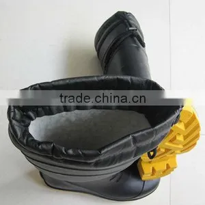 Black Warm Winter PVC Rain Boots With Steel Toe for Farming and Industry thumbnail-3