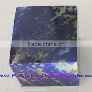 MANUFACTURER AND EXPORTERS NATURAL COLOR UNIQUE DESIGN Best Quality CUBES PAPER WEIGHT LAPIS LAZULI HANDICRAFTS thumbnail-1