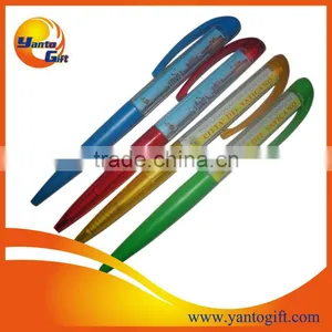 Custom Logo Plastic Liquid Floating Pen thumbnail-1