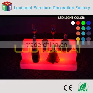 Unbroken High Quality PE LED Light up Wine Holder/strong Plastic Wine Display/bar Furniture LTT-SF05A thumbnail-5