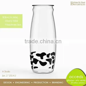 Personalized Pyrex Fancy Glass Milk Bottle thumbnail-5