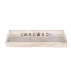 Grey Marble Lazy Susan Rotating Food Presentation Platter Serving Tray, 10" Round Ball Bearings thumbnail-3