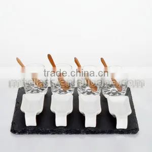 Novel High Quality Ceramic and Glass Ice Cream Serving Bowl,long Handle Dessert Spoon thumbnail-1