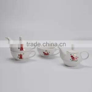 Stackable Teapot, Porcelain With Decal Printing thumbnail-1
