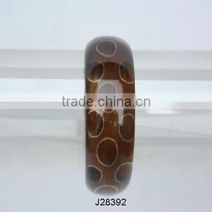 Patterened Resin Bracelets Brown Colour Available in Various Colours thumbnail-1